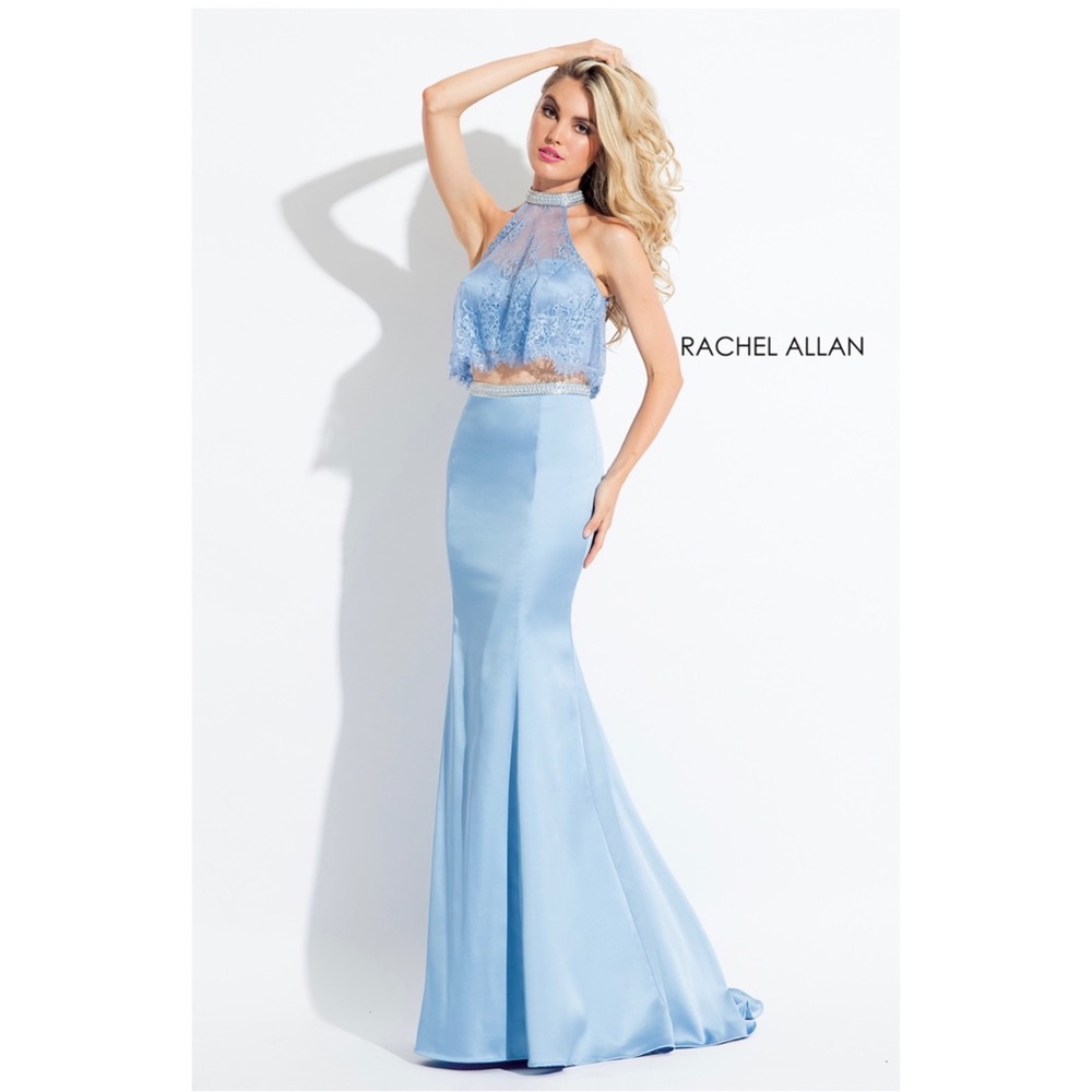 6023 Rachel Allan blue formal dress